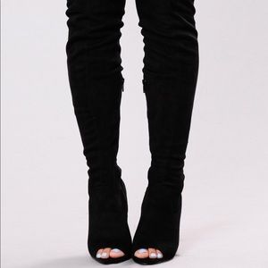 Knee High Suede Boots (High Heels)